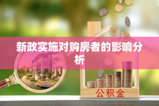 右玉新政实施对购房者的影响分析